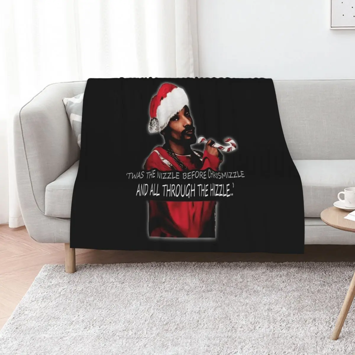 Twas the nizzle before chrismizzle and all through the hizzle.. Classic Throw Blanket Vintage Flannels Blankets