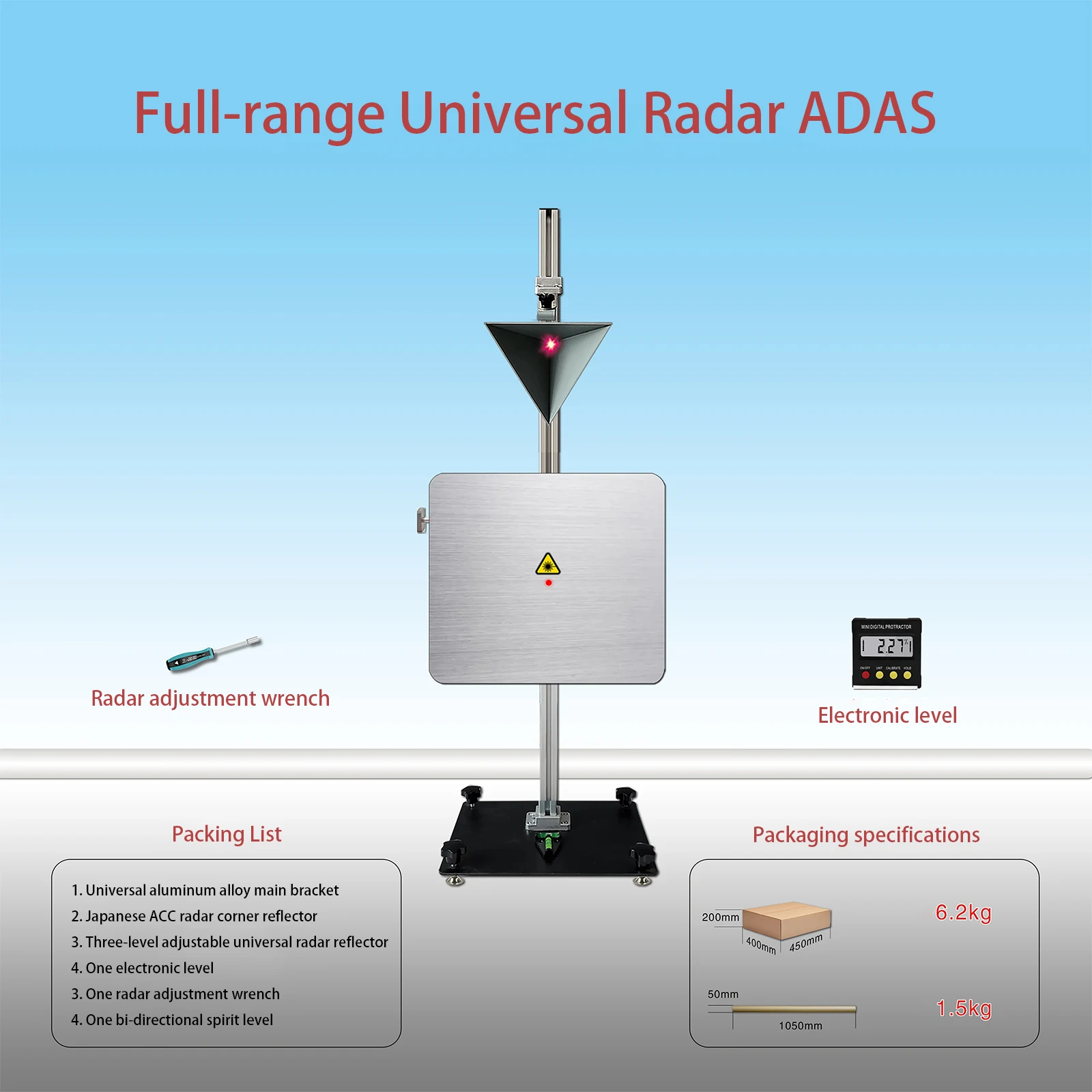 ADAS calibration tool Millimeter wave radar equipment for automotive ACC radar calibration