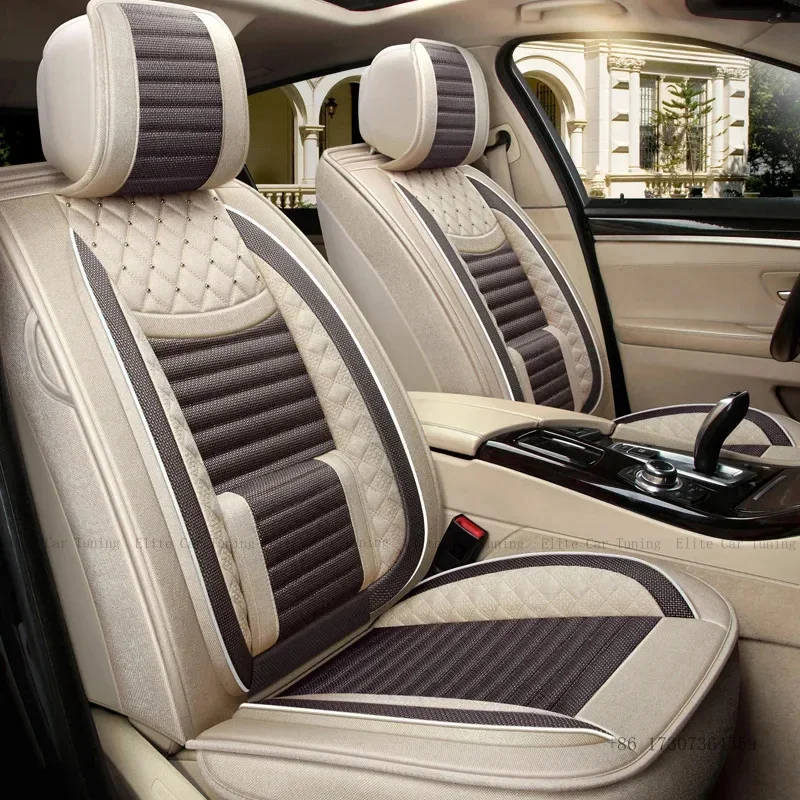 Luxury Universal Leather Auto Car Seat Covers for Five Seats Car for Grey