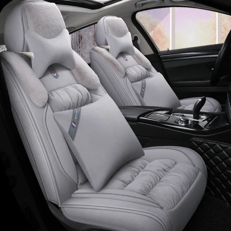 Accessories Winter Universal Custom Car Seat Covers Four Seasons Leather Seat Cover Car Full Set For Cars