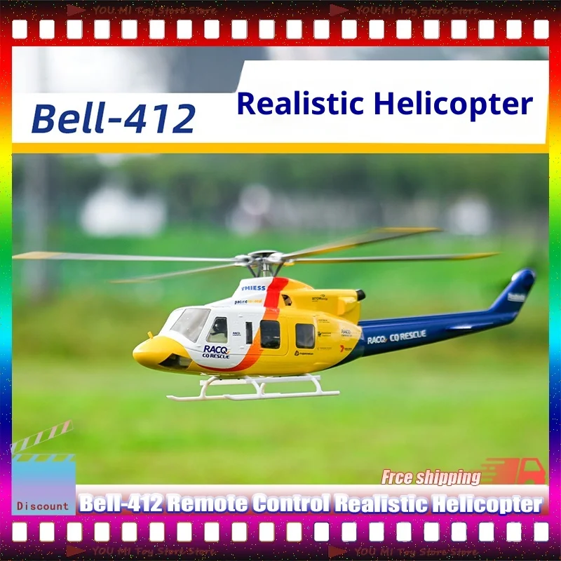 Bell-412 Remote Control Realistic Helicopter 470-Level Six-Channel Model H1 Upgrade Ace Flight Control Gps Positioning Toy Gifts