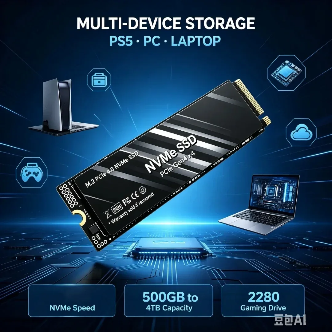 HSXX M.2 2280 PCIe4.0 X4 NVMe SSD,TLC 3D NAND,500GB/1TB/2TB/4TB Gaming SSD for PS5, Laptop & Desktop PC Upgrade