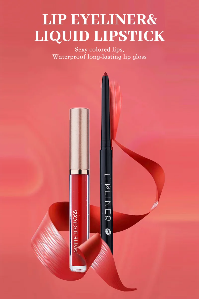 Juego de lápiz labial líquido mate de 12 colores + delineador de labios, pigmento de terciopelo desnudo, resistente al agua, brillo de labios duradero, juego de regalo de maquillaje