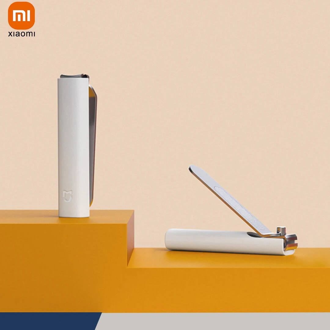 Xiaomi Mijia Anti-Splash Nail Clipper, Portable Durable 420 Stainless Steel Sharp Pedicure Trimmer Nails File with Storage Shell