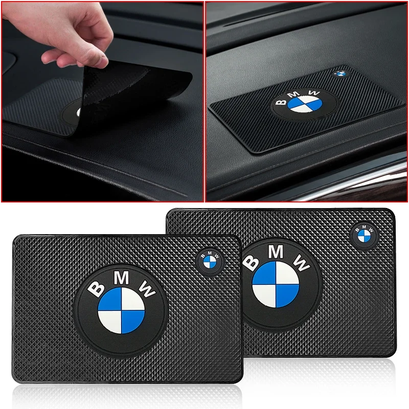 1Pcs Car Emblem Anti Slip Pad Phone Holder Non-Slip Mat Car Stlying For BMW M Performance M3 M5 M6 F01 F20 F10 F13 F15 F16 F30