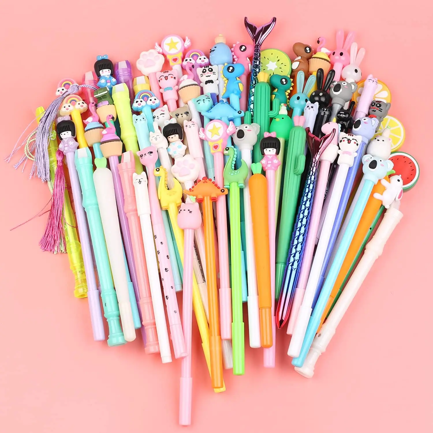 Wholesale Novel Kawaii Gel Pens Set Cute Creative Fancy Animation School Office Supplies Teacher Student Stationery