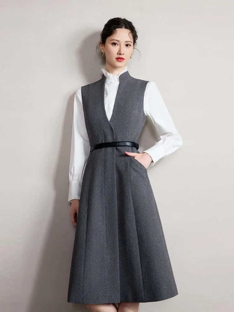 

Элегантный деловой костюм-двойка для женщин: юбка и пиджак, высококачественный комплект для учителей, весенняя мода, длинный рукав, полиэстер, юбка А-силуэта