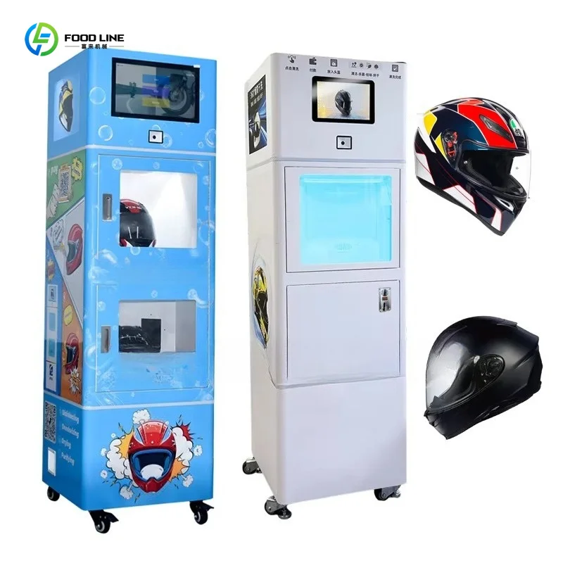 Customized Helmet Cleaning Vending Machine Double Slot Automatic Motorcycle Helmet Cleaner