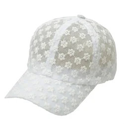 Lace FlowerThin Baseball Cap Women Summer Sunscreen Sun Hollow Hat  Breathable Sweet