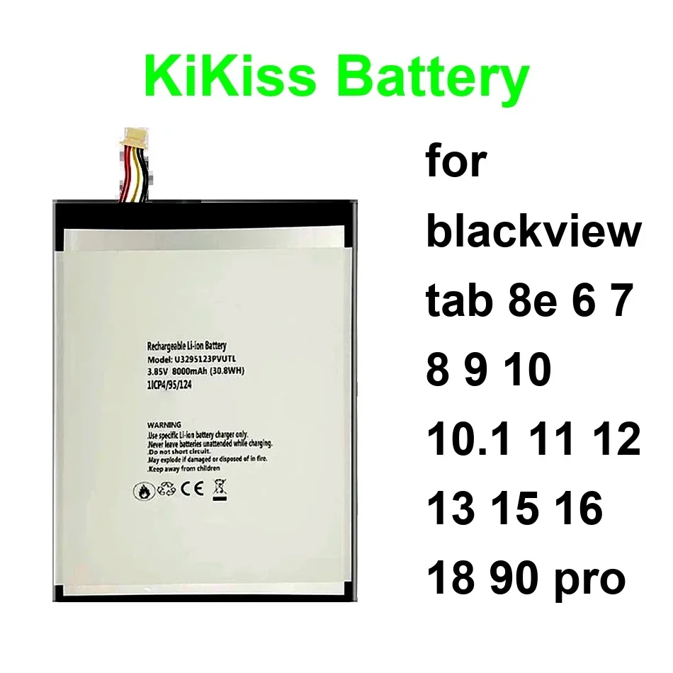 

Liu307689phvutl 5580-12800Mah For Blackview Tab 8E 6 7 8 9 10 10.1 11 12 13 15 16 18 90 Pro Tablet Battery