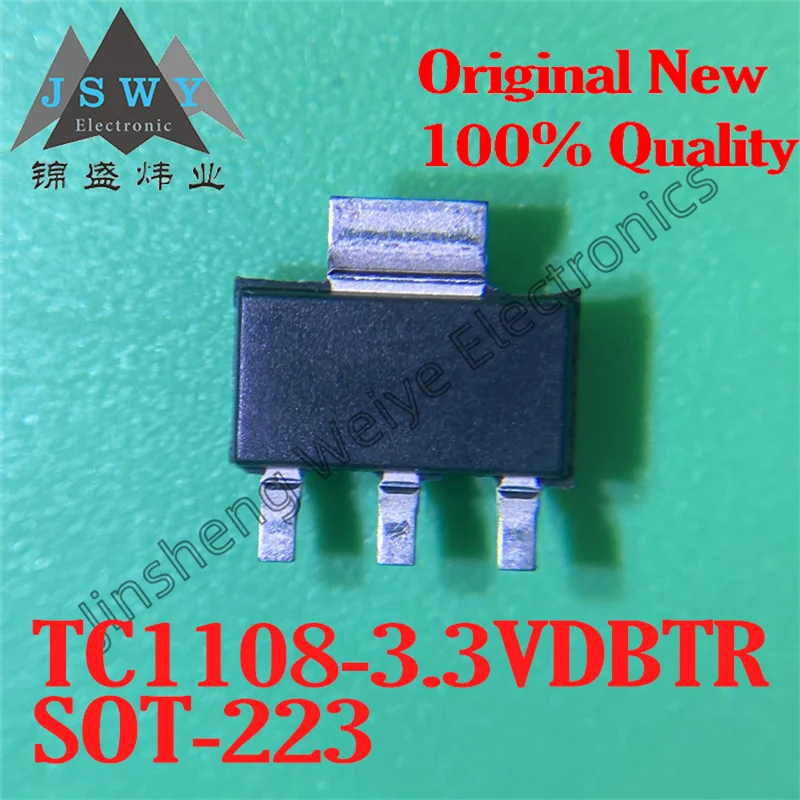 (10/50 ชิ้น) 100% ใหม่ TC1108-3.3VDBTR1108-33 SOT-223 ตัวควบคุมแรงดันไฟฟ้าแบบ Linear Low Dropout ของแท้ มีสินค้าในสต็อก ชิปเซ็ต