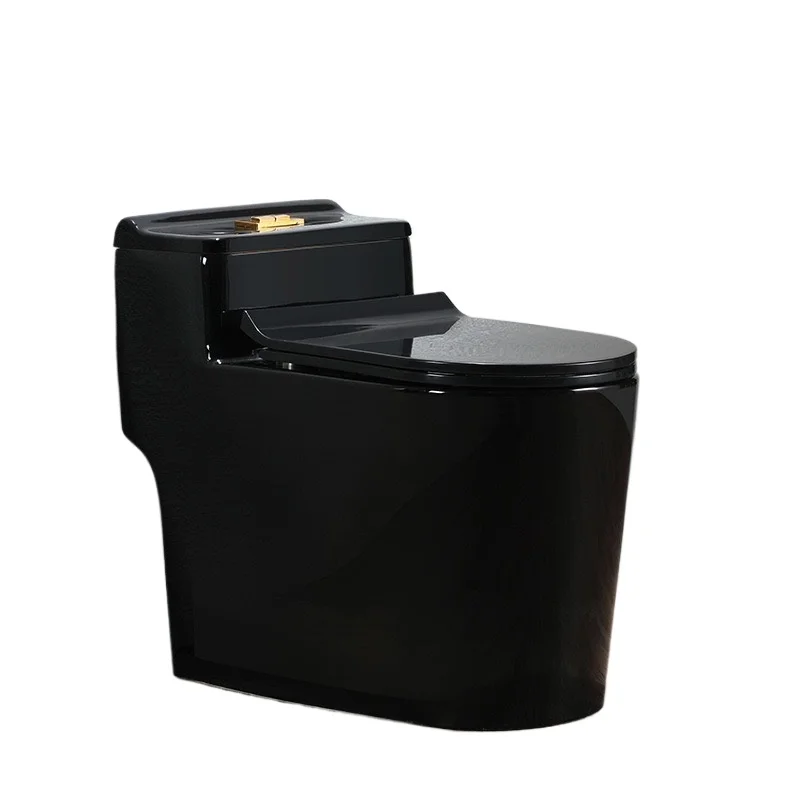 

Sanitary electroplated wc ceramic integrated luxury floor black toilet