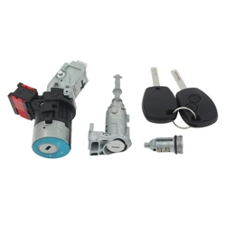 Compete Lock Set Ignition Switch Cylinder Door Lock Tumbler  2 Keys For Renault Kangoo Iii Modus Master Vauxhall Opel 806012544R