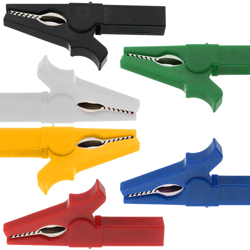 

6Pcs 55mm Alligator Clips Crocodile Clamp for 4mm Banana Plug Connecting Battery Test Multimeter Pen Cable Probes