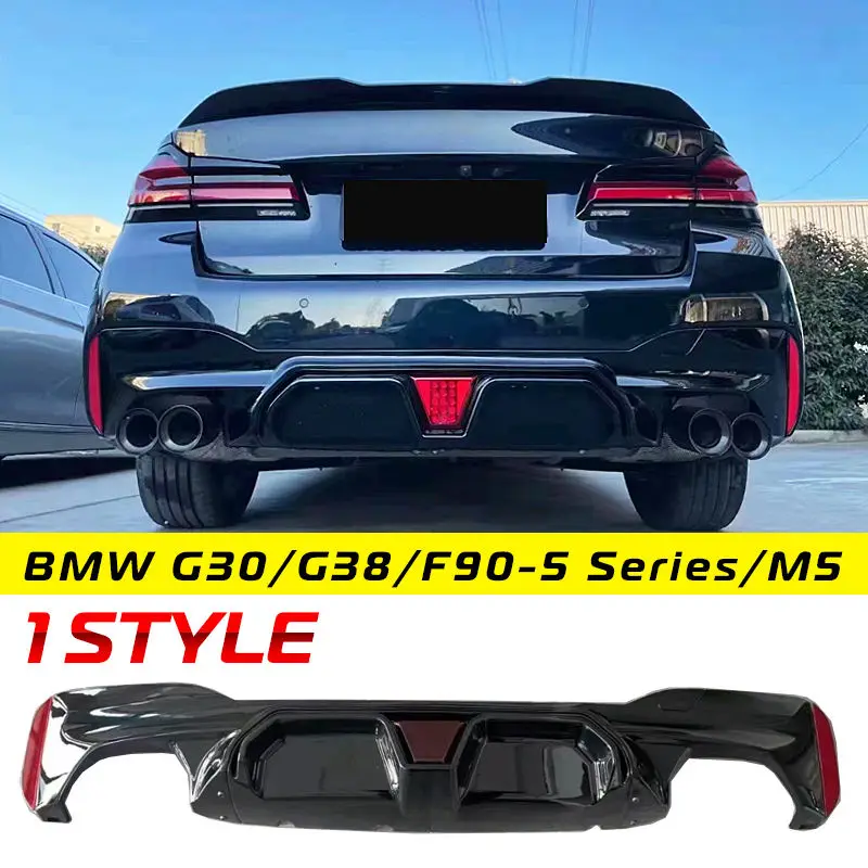 Oem FD MT MP 3D Style Carbon Fiber Rear Lip Diffuser For Bmw G30 G38 M5 540I Lci 540 M540 Led 2018-2023, 100% tested well