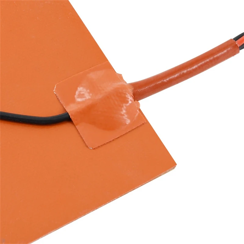 Tappetino riscaldante per letto riscaldato in silicone impermeabile 200MM 300MM 12V 24V 220V per Ender3 CR10 Letto caldo 200/350/500/600W Parte stampante 3D