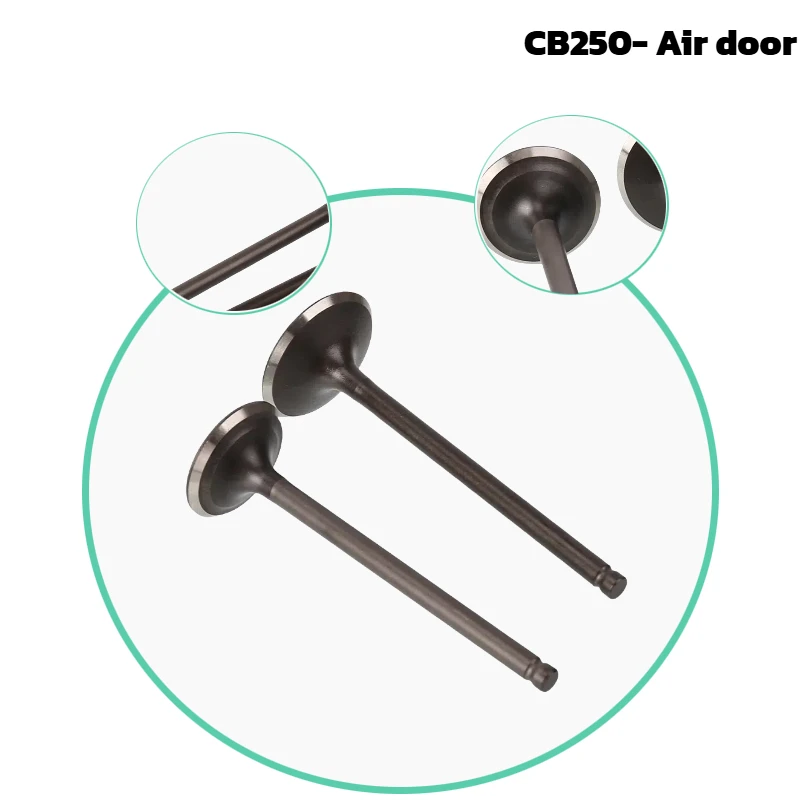 High-Quality Motorcycle Engine Intake & Exhaust Valve with Valve Stem & Oil Seal for Zongshen CB250 CB350 250cc