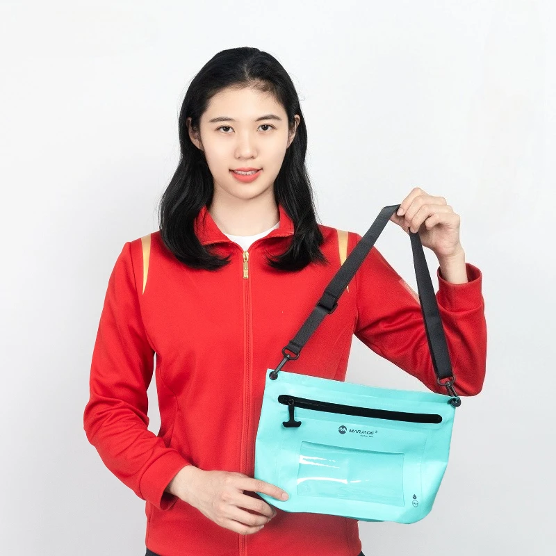 Waterproof Airtight Crossbody Clutch Bag, Outdoor Swimming Rafting Storage Pouch, Scratch Resistant Sturdy Hiking Travel Bag
