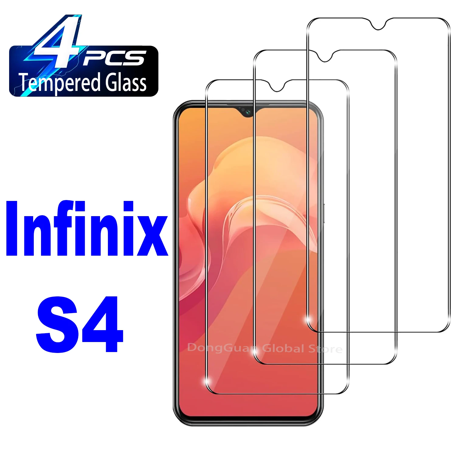 

2/4 шт. закаленное стекло для Infinix S4 защитная стеклянная пленка для экрана