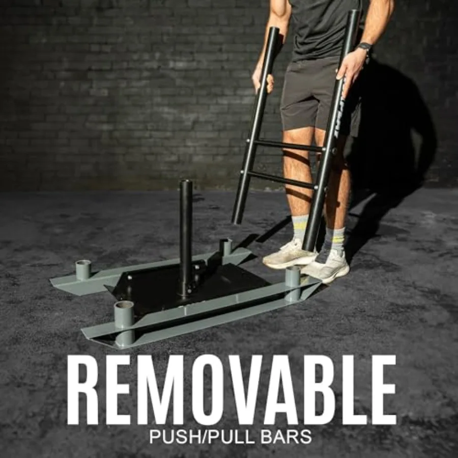 Slitta per Allenamento con Pesi (Push/Pull) o Solo Slitta da Trazione - Acciaio Resistente per Allenamento di Forza e Condizionamento, Sviluppo della Potenza Esplosiva