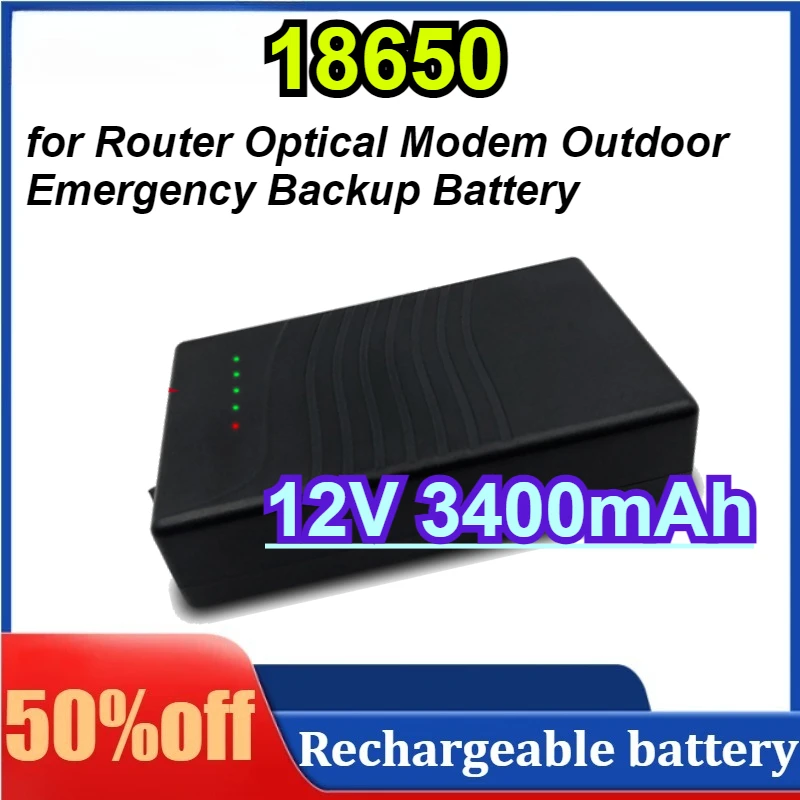 

12V 18650 with BMS Protection Portable Power Supply for Router Optical Modem Outdoor Emergency Backup Battery