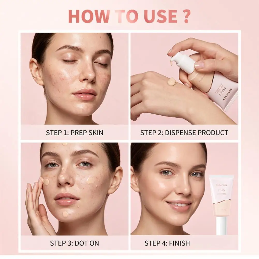 PDRN Collagen Tinted Moisturizer Light Coverage Natural Adaptive Shades Base Makeup Cream 24H Anti Oxidation Invisible Pores