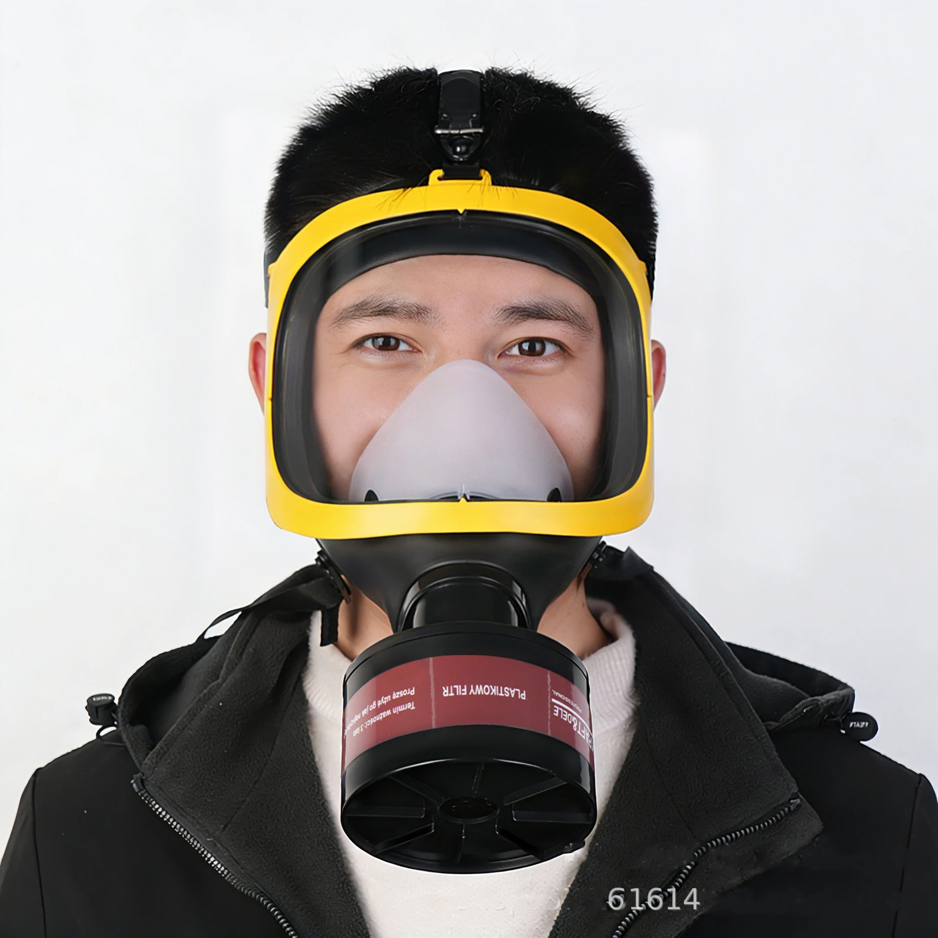 full-face-gas-mask-with-wide-field-of-vision-suitable-for-connecting-to-filter-canisters-via-a-hose