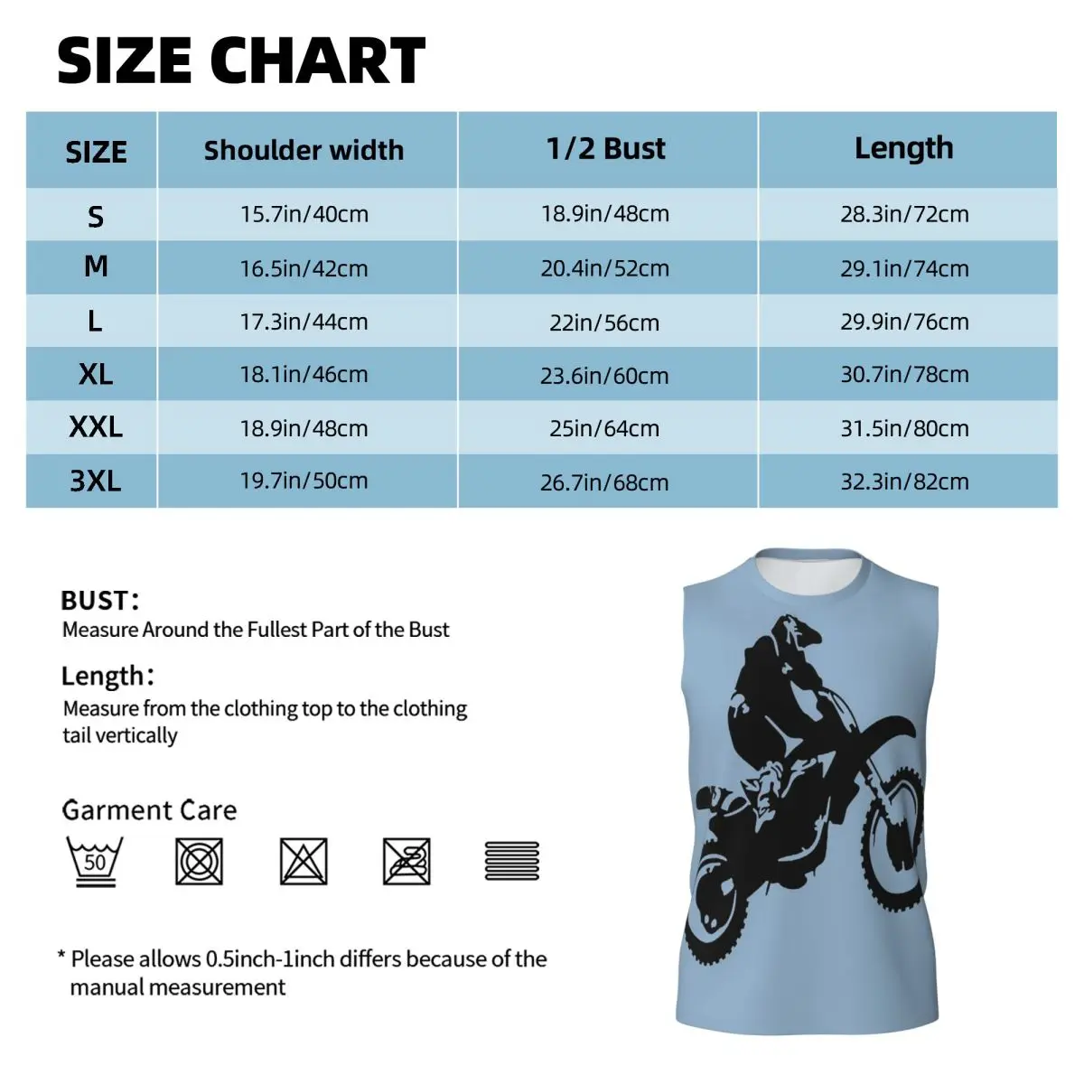 Moto X Dirt Bike Monotone Vector Art Men Printed Sleeveless T-shirt Casual Hip Hop Street Style Beach Holiday Tank Tops