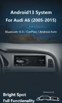 適用於奧迪A6 C6 4f 2005-2011款的6+128G安卓14車用收音機CarPlay,支援MMI 2G/3G,附4G螢幕 10 最佳銷售 奧迪 A6 C6 CarPlay - №3