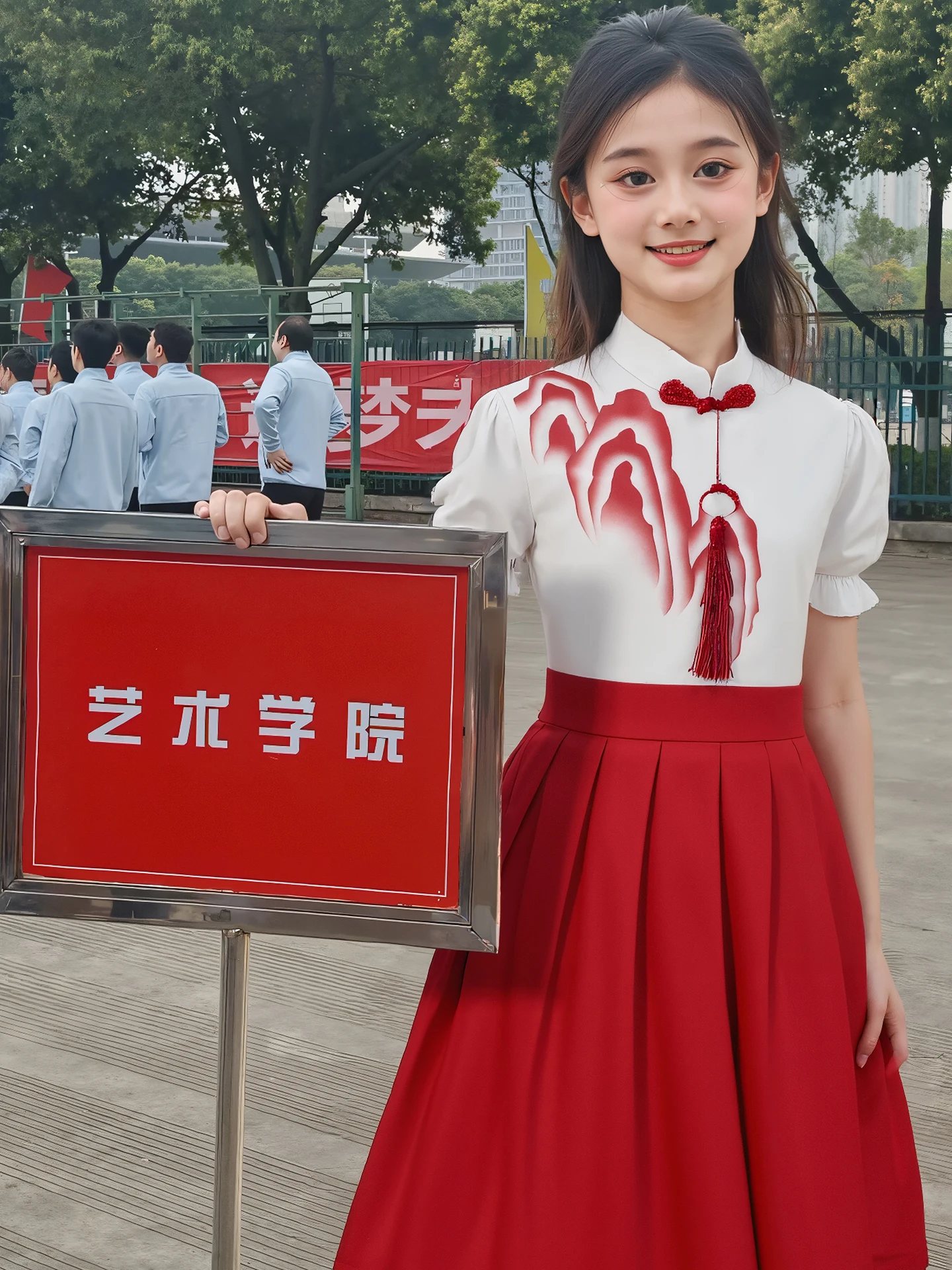 

Fall Sports Meeting Ceremony Costume Chorus Performance Outfit National Sle Student Speaker orm Red Song Costume