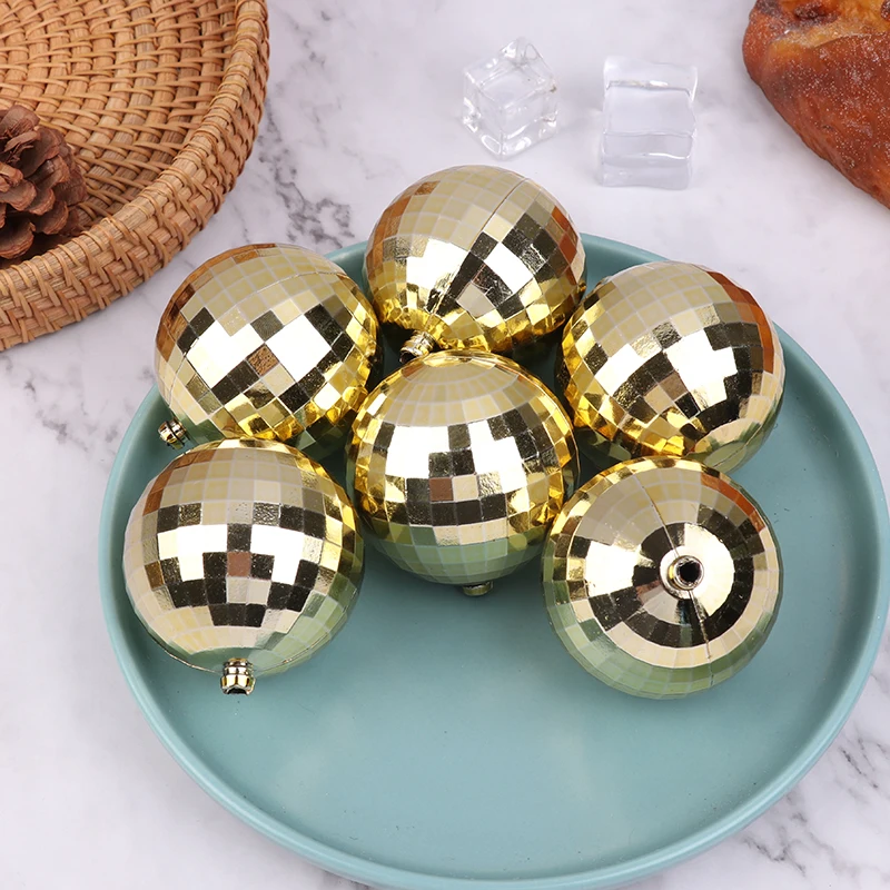 6PCS 3/4/6CM Christmas Balls Ornaments Christmas Tree Ball Hanging Pendant For Home Xmas New Year Party Decoration