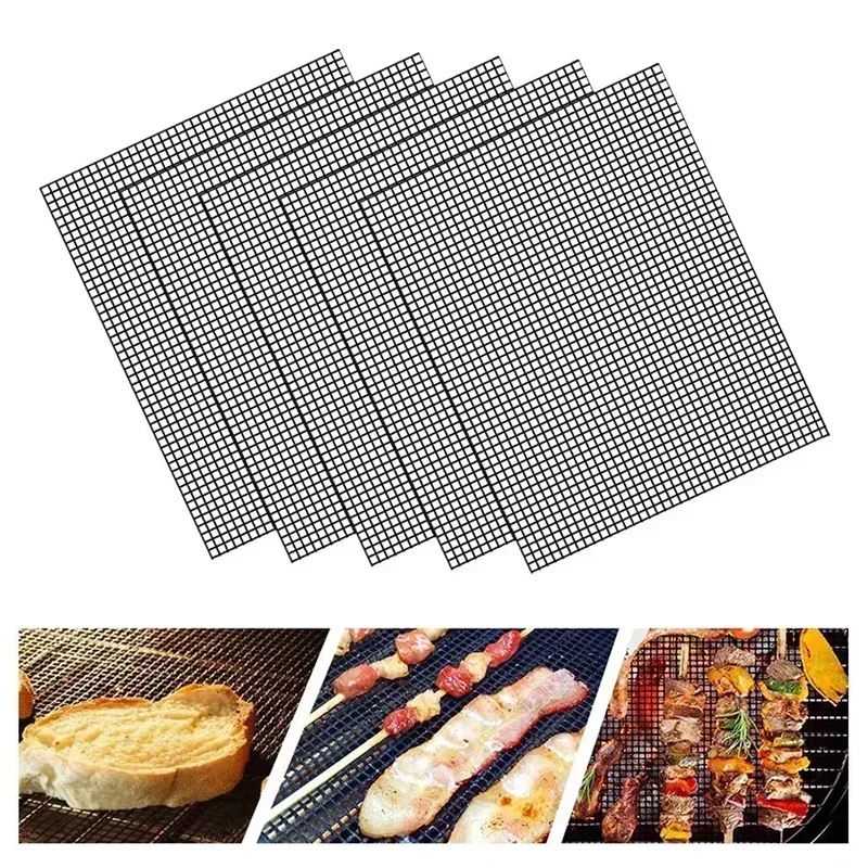

Nylon Barbecue Grid Baking Net Accessories Non-Stick Grilling Mesh Mat Works on Smoker Pellet Gas Charcoal BBQ Sheet Liners