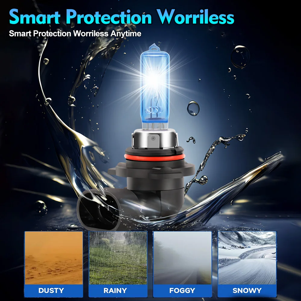 30000LM Car Halogen Headlight Bulbs 300W Auto Lamps 12V 6000K White H1 H4 H7 H9 H11 H13 9005 HB3 9006 HB4 Front Halogen Lights