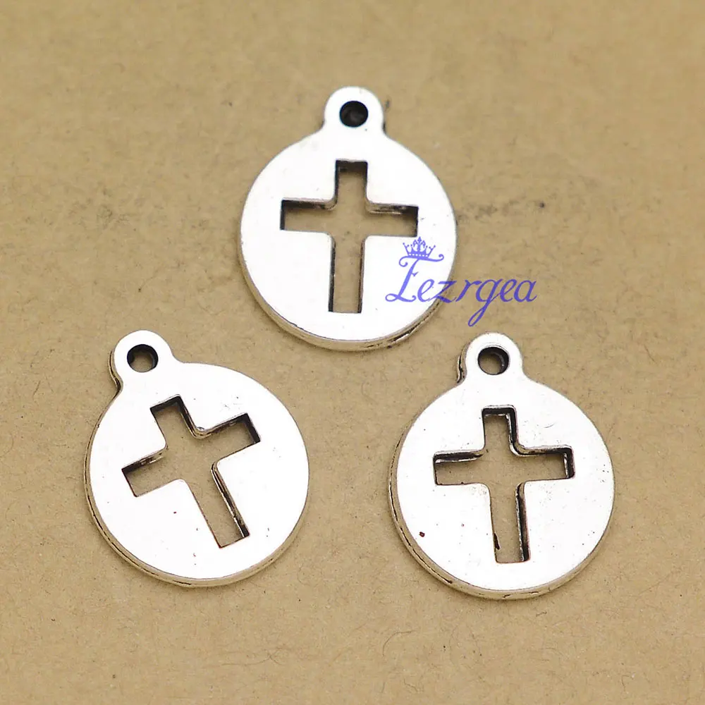 20pcs/lots Cross Charms Jesus Christ Christianity Virgin Mary Bible Book Church Heart Pendants For Diy Jewelry Making Supplies