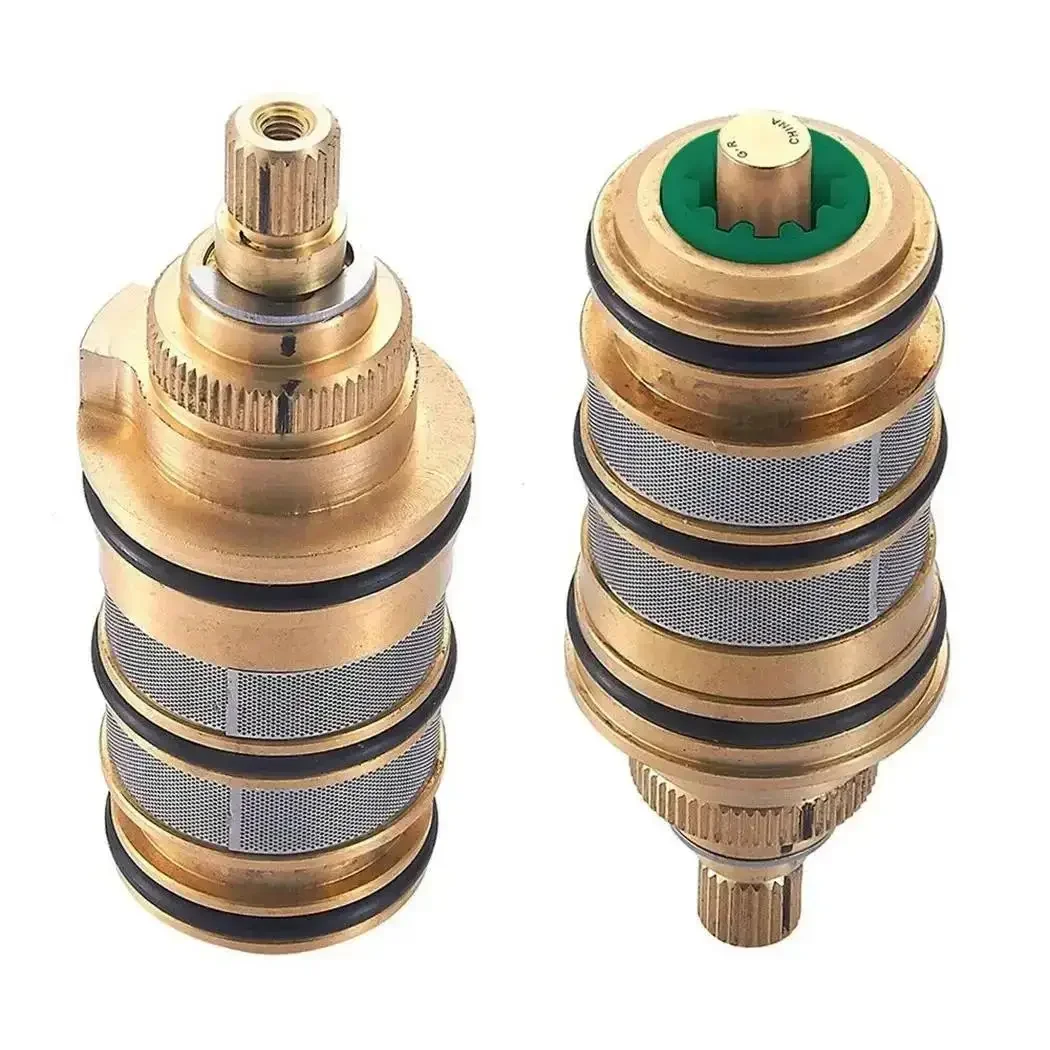 

Brass Thermostatic Cartridge Shower Mixer Valve Replacement Bar Repair Kit Bathroom Water Temperature Control Faucet Cartridges