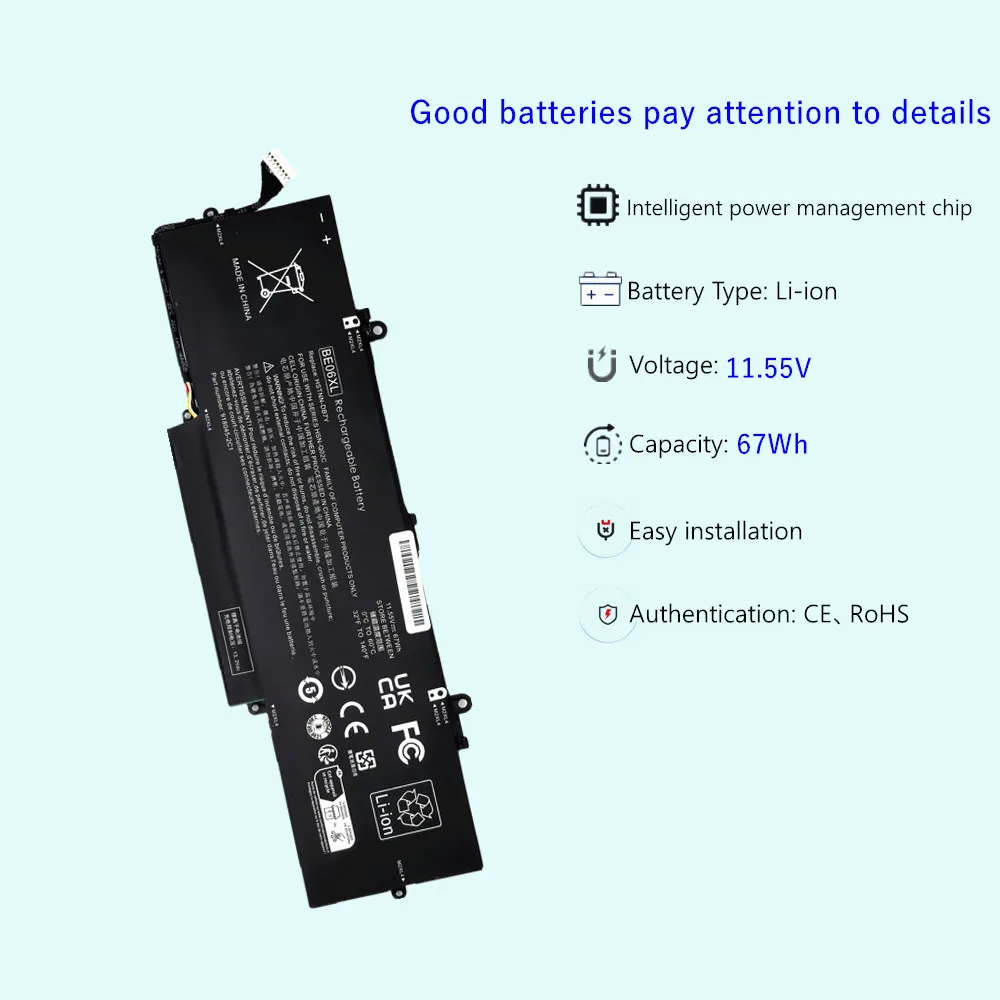 BE06XL Laptop Battery For HP Elitebook Folio 1040 G4 Series 918045-1C1 HSTNN-IB7V HSTNN-DB7Y HSN-Q02C 918045-171 918180-855