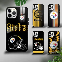 P-Pittsburgh S-Steelers Phone Case For iPhone 16 15 14 13 12 11 Pro Xs Max Mini Plus Celulares Hard Funda