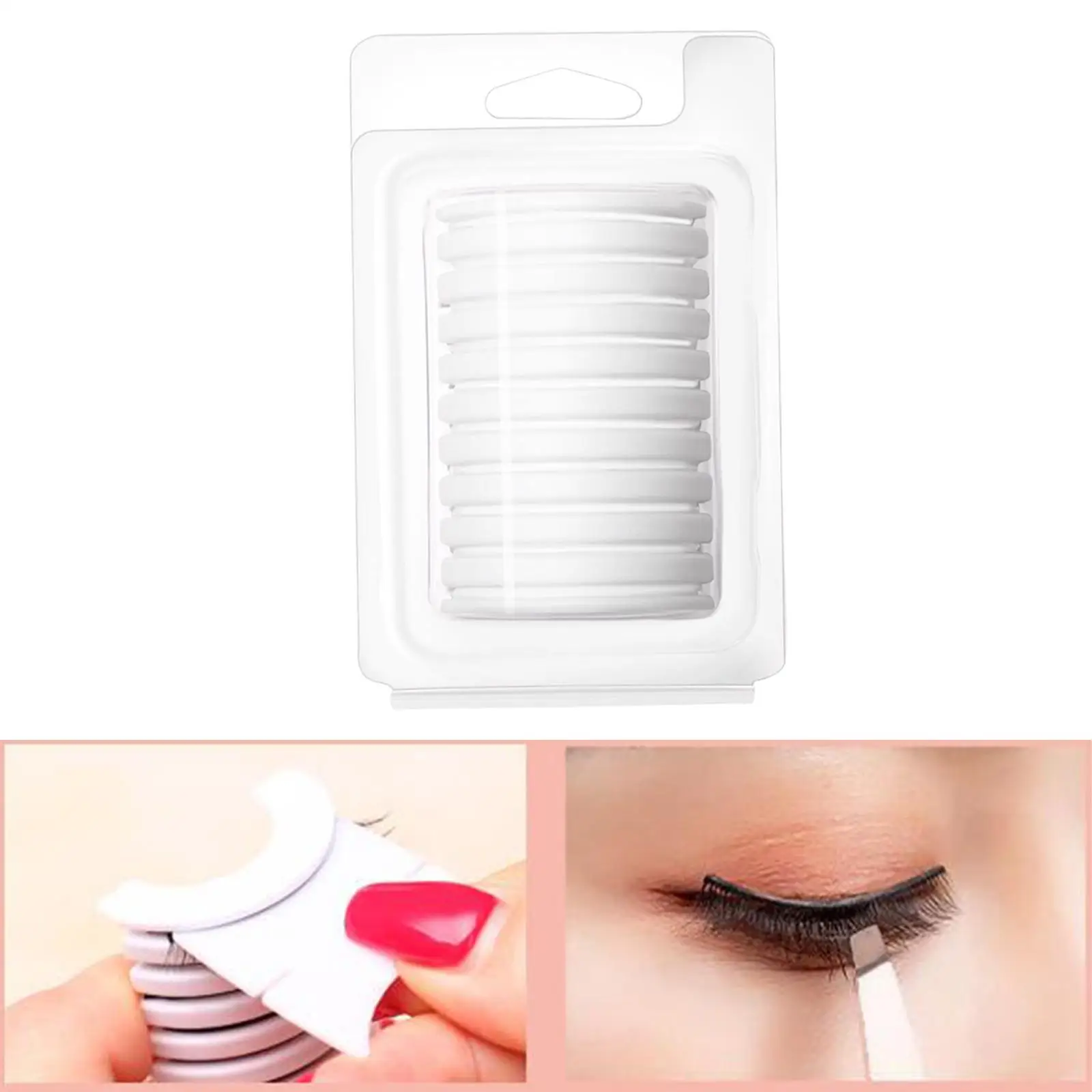 10Pcs Self Adhesive Eyelashes Glue Strips Sweat  Oil  for Makeup