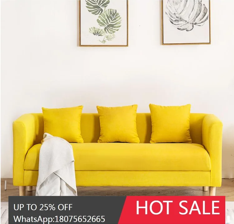 LYN sofa small apartment rental clothing store double Internet celebrity fabric sofa