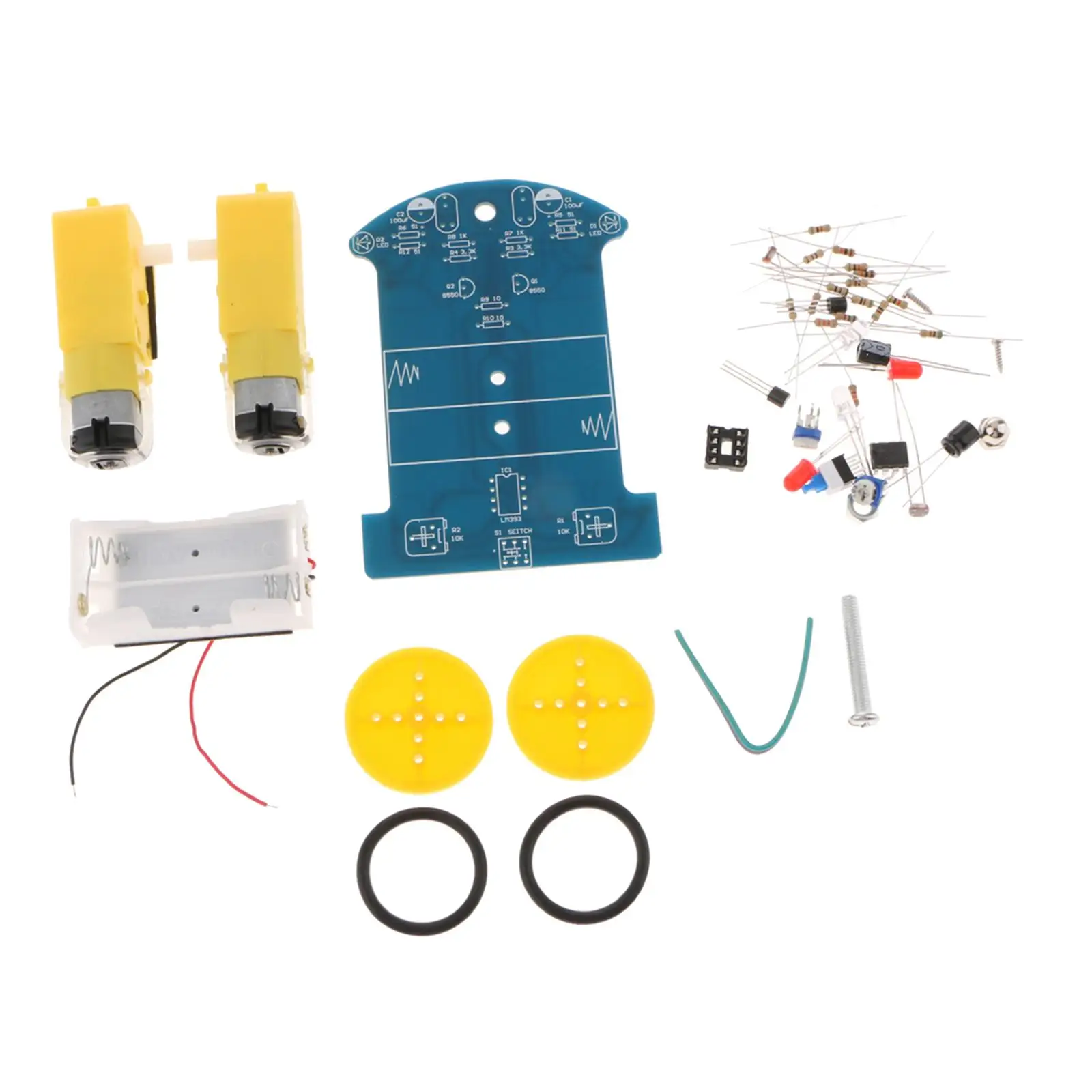

Smart Robot Car Kit Sturdy DIY Electronic Toy for Teens Beginner School