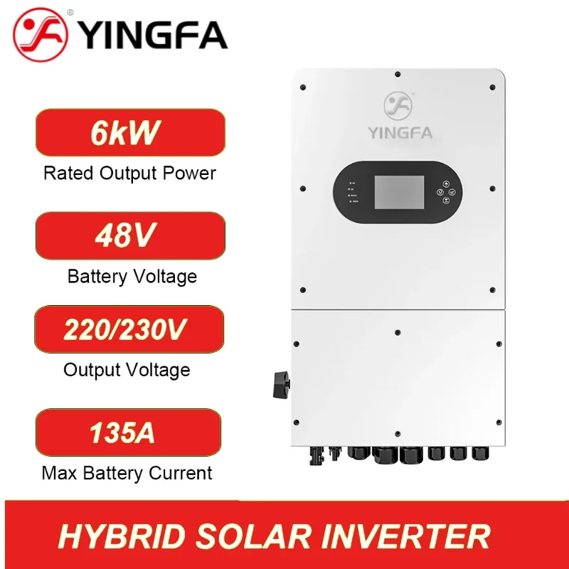 YINGFA 6kW European Standard Low Voltage 48V Single Phase IP65 Solar Hybrid Inverter For House With MPPT