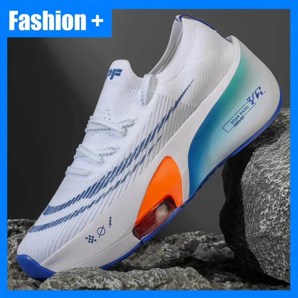 

Мужские кроссовки для бега, удобные, нескользящие, с толстой подошвой, модные, дышащие, сетчатые, на шнуровке, для тренировок на открытом воздухе.