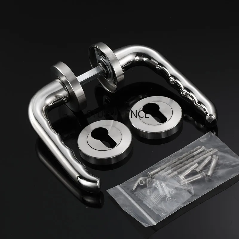 

1 комплект замков из нержавеющей стали 304, фурнитура для ручек, дверная ручка для спальни, розовое кольцо, универсальный дверной замок для ванной комнаты, современный дизайн