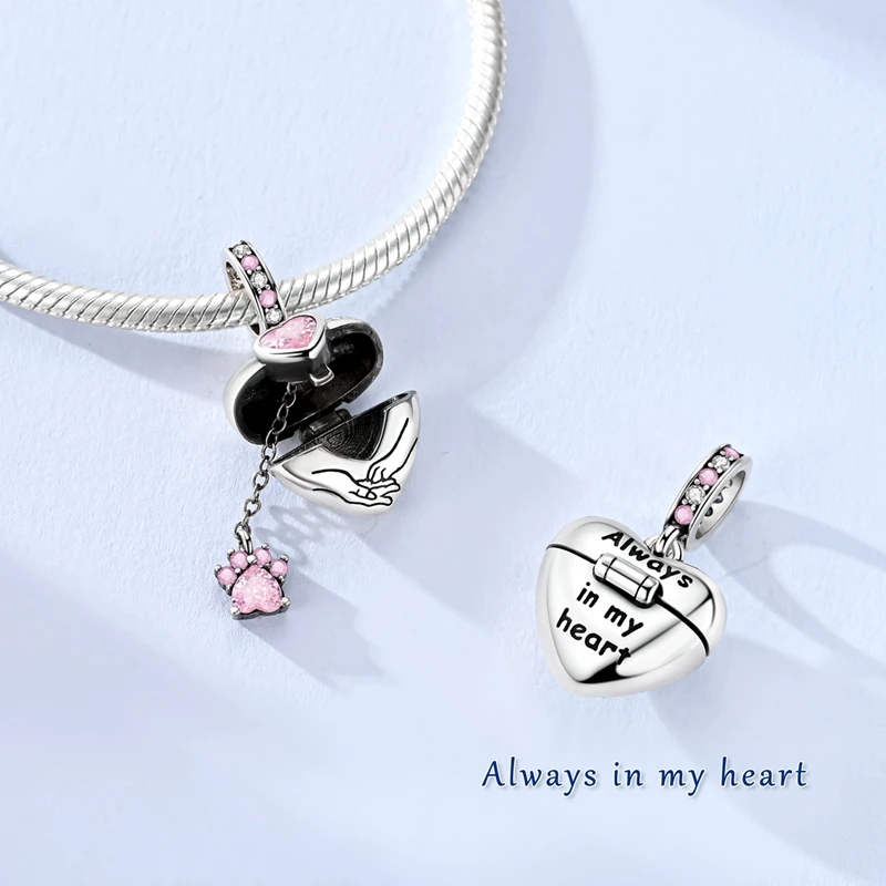 2026 925 Sterling Silver Charms Pendant Golden Lucky Four-leaf Clover Mushroom Bead Fit Bracelet Bangle DIY Jewelry Making Gift - view 5