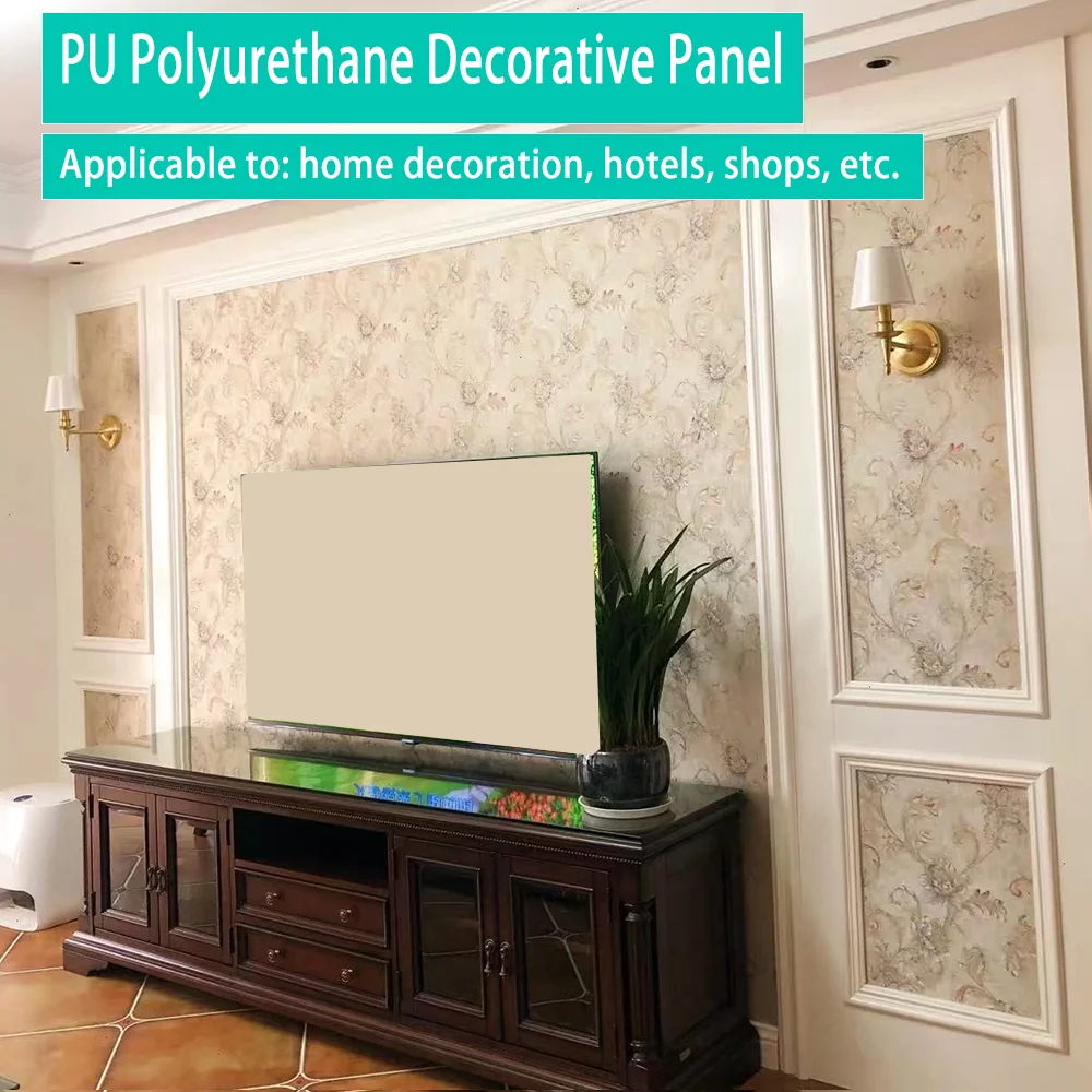 8 piezas de molduras decorativas de poliuretano imitación yeso para pared y techo, línea de borde para decoración interior de sala de estar, dormitorio, villa.