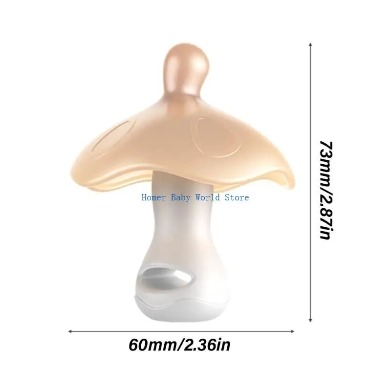 B2QD อัพเกรดซิลิโคนเด็กทารกที่อ่อนนุ่มและยืดหยุ่นทารกแรกเกิดของเล่นของเล่นเด็กหมากฝรั่งมิชชั่นซิลิโคนเห็ดรูปร่างฟัน