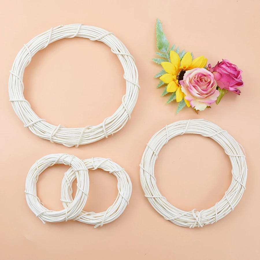 

Artificial Rattan Frame Home Room Wedding Christmas Halloween Party Outdoor Decor DIY Gifts Bride Wreath Wall Hanging Accessory