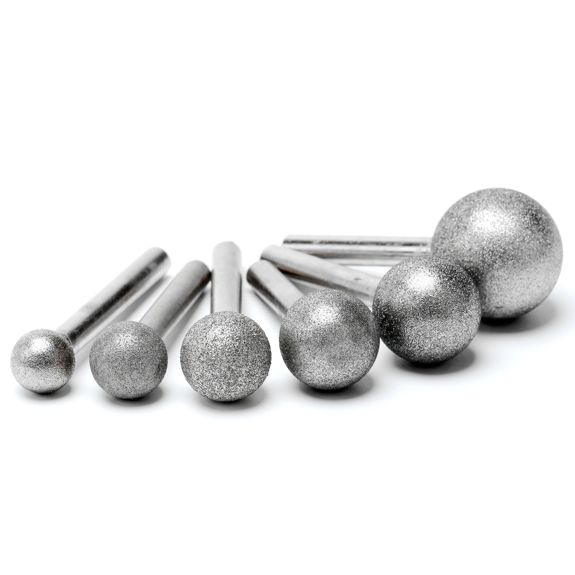 6-8 مللي متر عرقوب الماس المغلفة شنت نقاط كروية الكرة 12-50 مللي متر حصى 150 600 رأس مطحنة للمجوهرات حجر الزجاج أدوات حفر #2