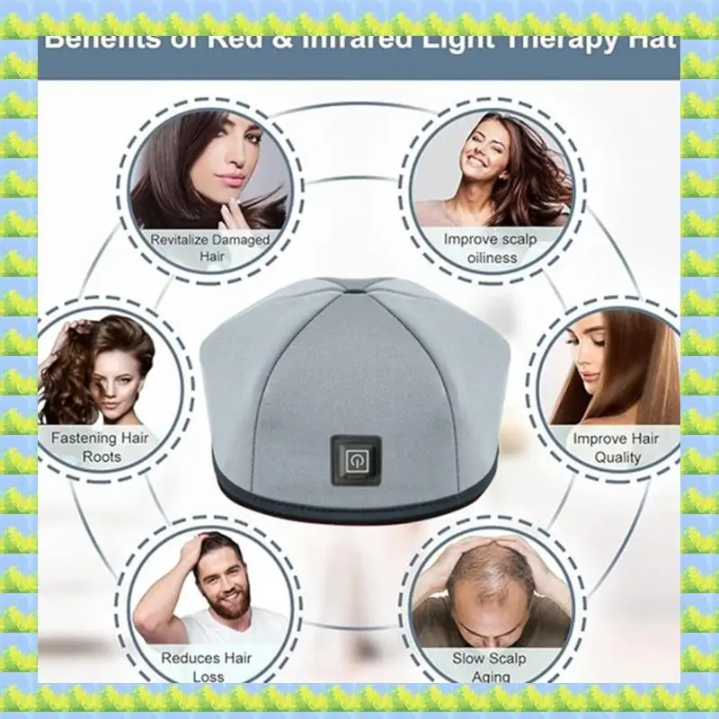 

FZFZ Red Light Therapy Hair Treatment Thermal Cap With LED Flashlight For Fast Hair Growth Anti Hair