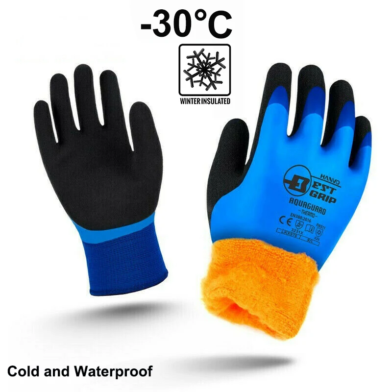 

-30 Degrees Fishing Work Gloves Cold-proof Thermal Cold Storage Anti-freeze Unisex Wear Windproof Low Temperature Outdoor Sport